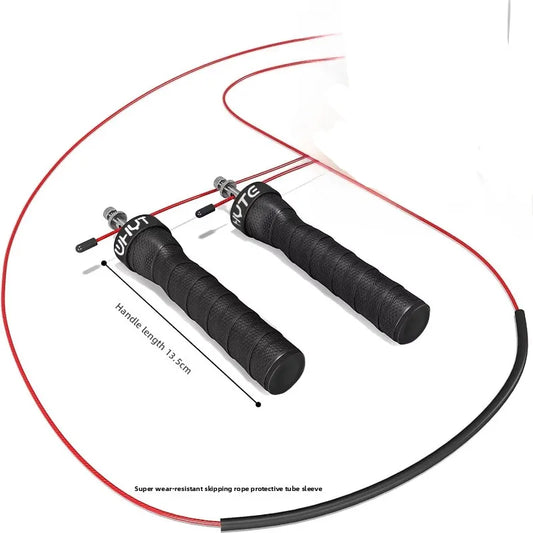 Profi Speed Springseil 2.5/3.4mm – Gewichtetes Crossfit Jump Rope mit Anti-Rutsch-Griffen