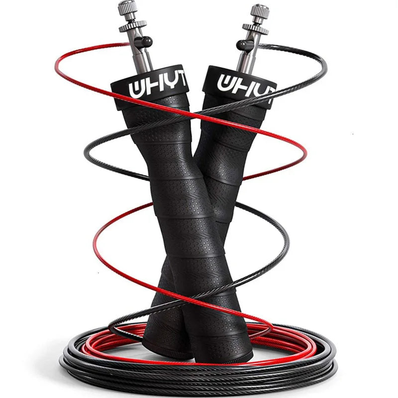 Profi Speed Springseil 2.5/3.4mm – Gewichtetes Crossfit Jump Rope mit Anti-Rutsch-Griffen