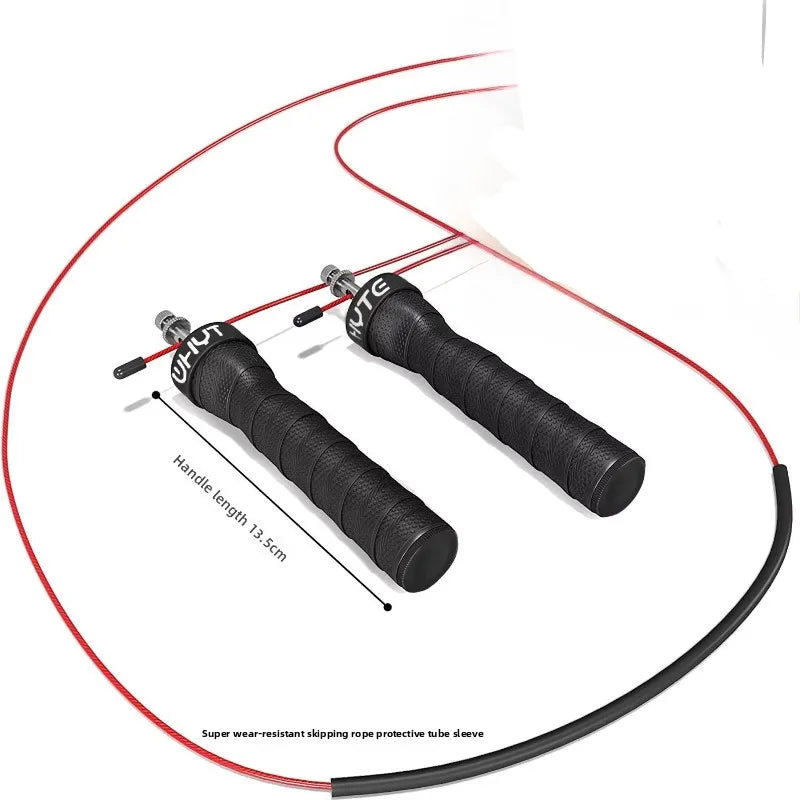 Profi Speed Springseil 2.5/3.4mm – Gewichtetes Crossfit Jump Rope mit Anti-Rutsch-Griffen
