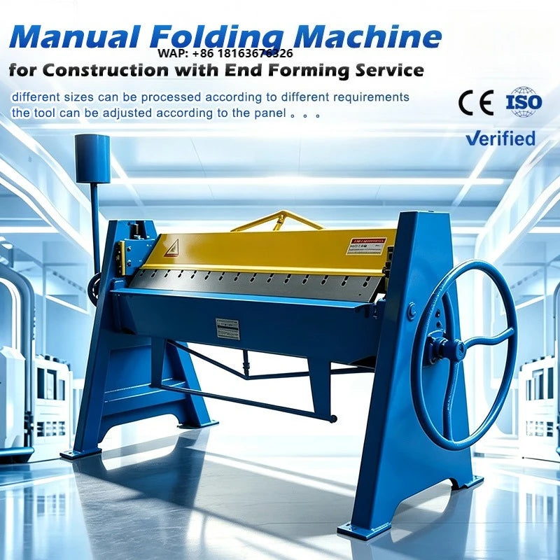 Factory Manual Sheet Metal Folding Machine 2500mm Hand Bending for HVAC Duct Stainless Steel Aluminum Carbon Steel Construction
